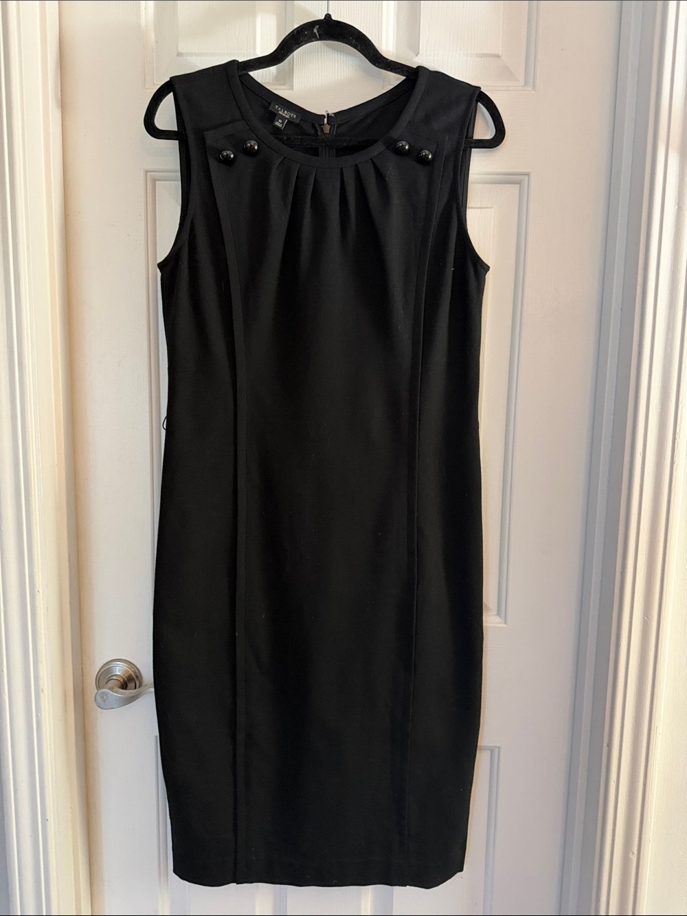Talbots Black Sleeveless Sheath Dress size 10